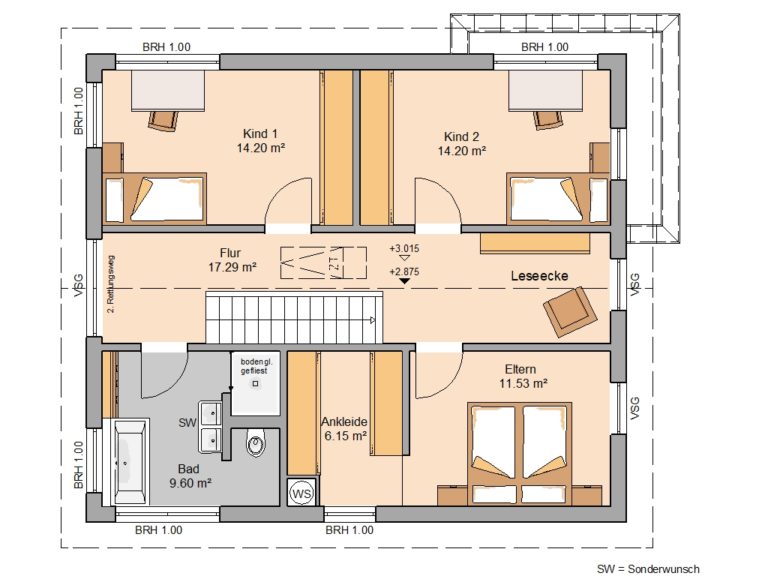 Entdecke die Magie des Raumes: Grundriss Schlafzimmer mit Ankleide