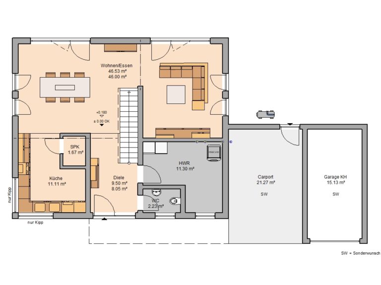 Grundriss mit Speisekammer planen Ideen für Stauraum