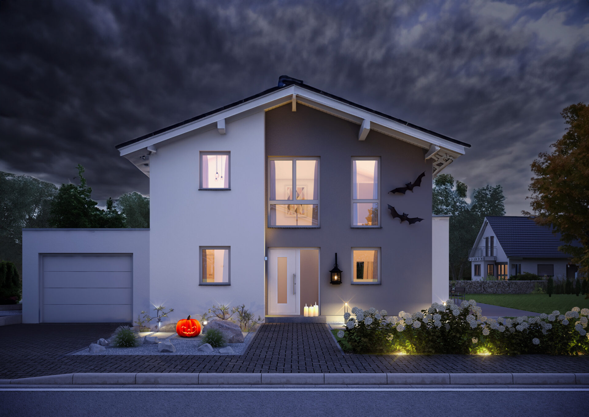 Kern-Haus Vero mit Halloween-Dekoration